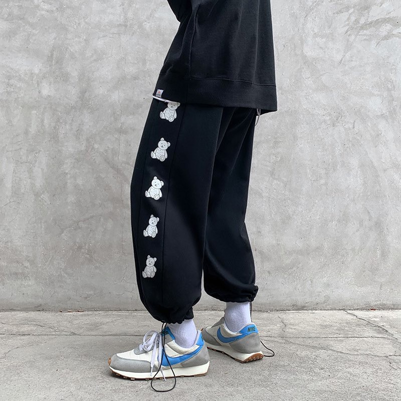 QUẦN DÀI IN HÌNH GẤU HAI BÊN UNISEX MR SMILE 99 SHOP