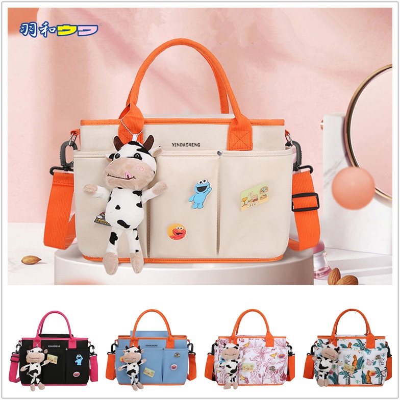 Túi đựng tã/ sữa sức chứa lớn phong cách Nhật Bản cho mẹ có em bébabyflower