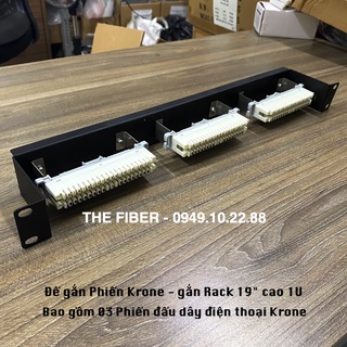 Đế gắn phiến krone gắn rack 19" cao 1u