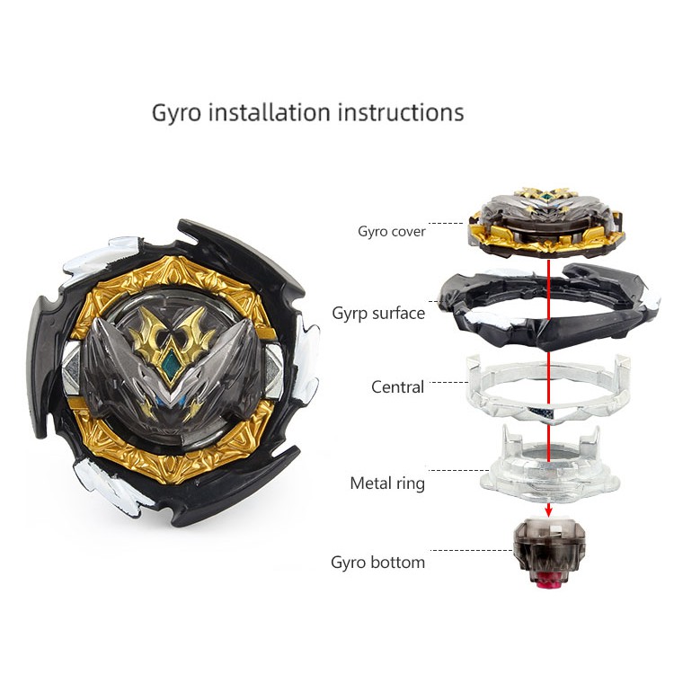 Con quay đồ chơi Beyblade B180 Belial B181 01 Cyclone B184 có dĩa phóng vui nhộn