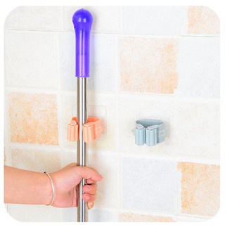 Móc Dán Tường Kẹp Giữ Chổi, treo dụng cụ vệ sinh, lau nhà, treo đồ gia dụng dán tường đa năng