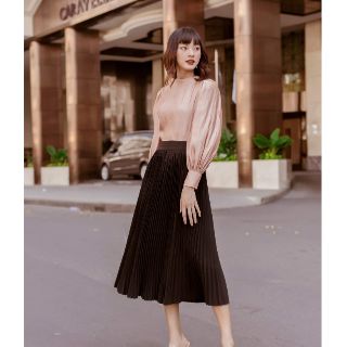 Chân váy xếp li chất vải không nhũ cao cấp (có size)