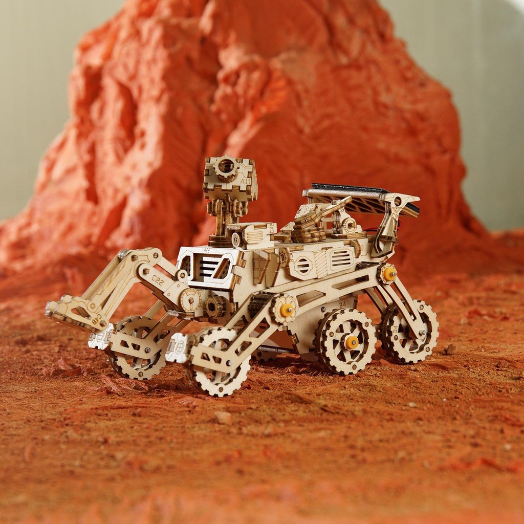Mô Hình Gỗ 3D Lắp Ráp ROBOTIME Xe Năng Lượng Mặt Trời Harbinger Rover Solar Energy Car LS402