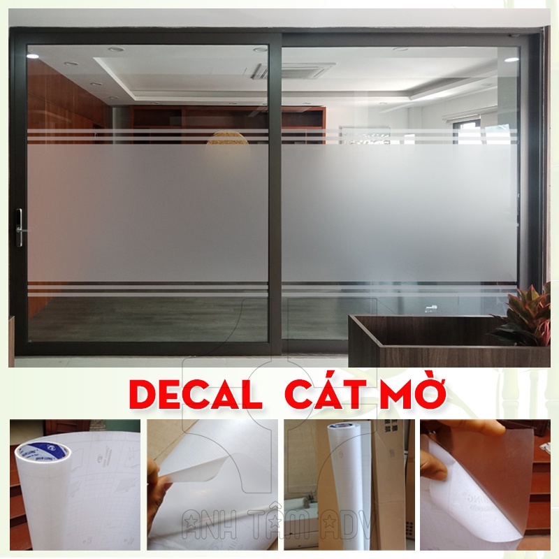 Giấy Dán Kính Mờ - Decal Dán Kính Văn Phòng - Decal Cát Mờ - Giấy Nhám Dán Cửa Kính, Dán Cửa Sổ