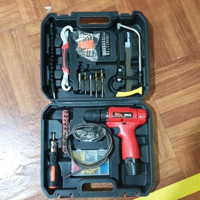 Khoan pin và bộ dụng cụ sửa chữa dân dụng