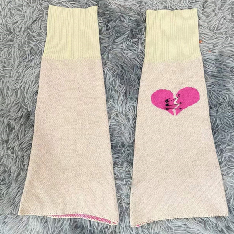 Vớ ống chân dệt kim dài đến đầu gối giữ ấm chân phong cách lolita dành cho nữ