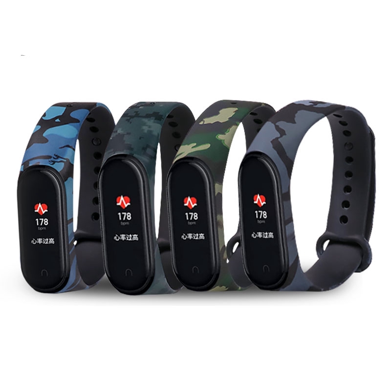 Dây đeo họa tiết rằn ri màu cho đồng hồ Xiaomi Mi Band 4 3