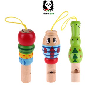 Đồ Chơi Còi Gỗ Tập Thổi Cho Bé