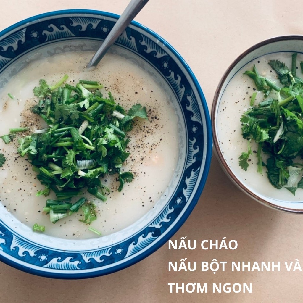 Bột gạo tẻ làm bánh THƠM RẰNG THƠM - NOOM xát dối, làm bánh, nấu cháo, bột ăn dặm chất lượng