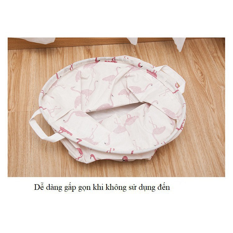 Giỏ đựng quần áo bẩn bằng vải cỡ lớn có thể gấp gọn phong cách Nhật Bản, sọt vải đựng đồ đa năng 88088 SHIPNHANH88