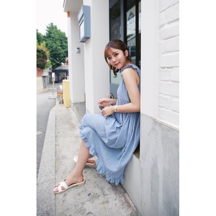 Váy bầu thiết kế tay tiểu thư bánh bèo