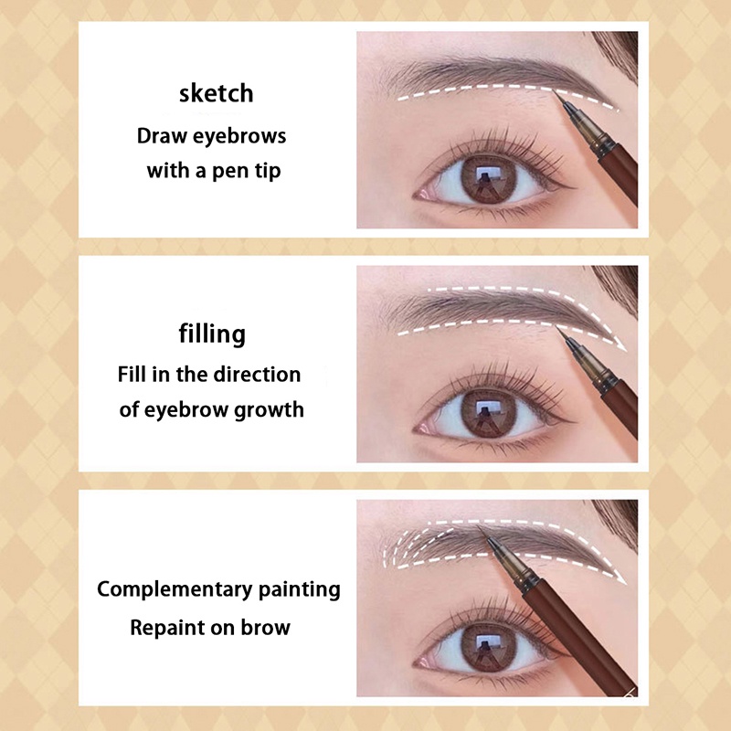 Bút Kẻ Lông Mày Dạng Lỏng Chống Thấm Nước Và Mồ Hôi Dễ Lên Màu