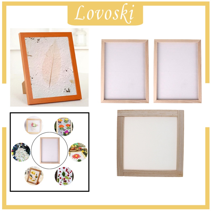 Bộ 3 Khung Lưới Bằng Gỗ Dùng Làm Giấy Nghệ Thuật Thủ Công DIY