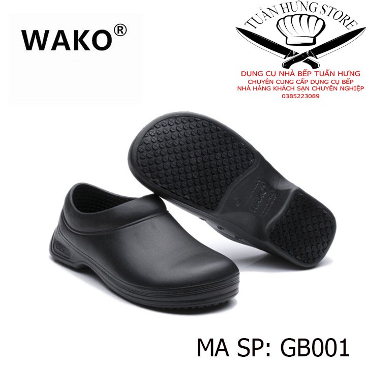 GIÀY ĐẦU BẾP HÀNG CHÍNH HÃNG WAKO - ĐẾ CHỐNG TRƠN TRƯỢT-gb01