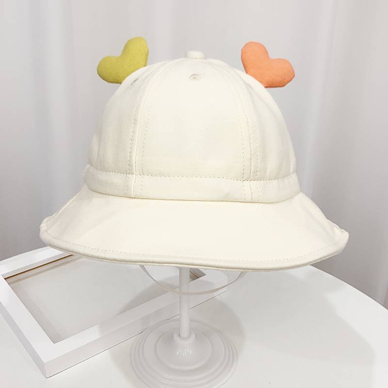 Mũ xô thiết kế tai hình trái tim chống nắng thời trang cho bé