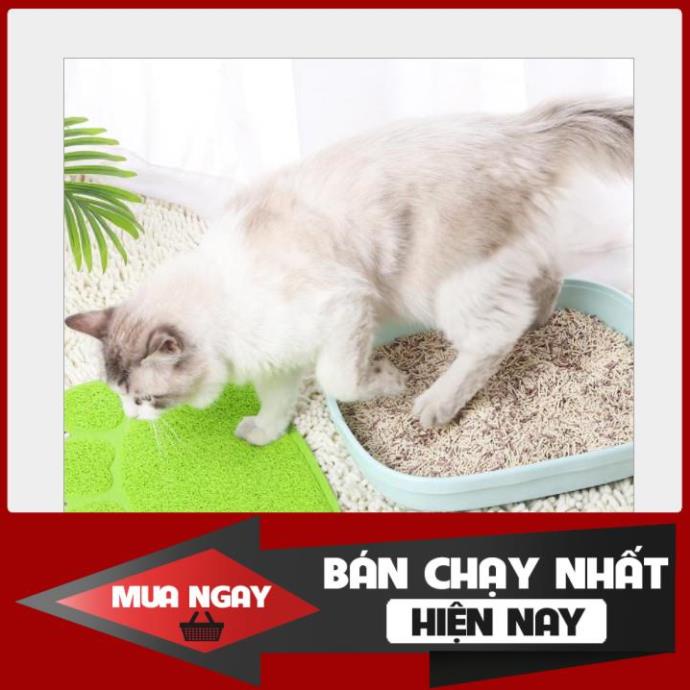 Thảm Lót Khay Vệ Sinh, Bát Ăn Cho Mèo Chống Văng Cát Vệ Sinh và Hạt Thức Ăn