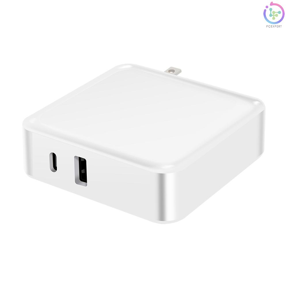 WLX-i8 2 Port USB+Type-C Charger 65W PD+QC3.0 Quick Charge Portable Adapter Charger Head for Tablet/Phone US Plug