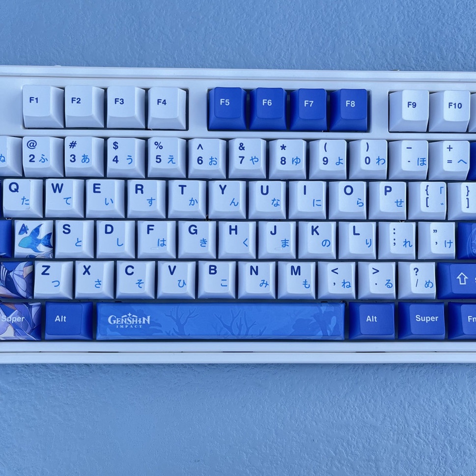 Genshin Impact Sangonomiya Kokomi Keycaps Cherry Profile Anime PBT DYE SUB Bàn phím cơ học Keycap