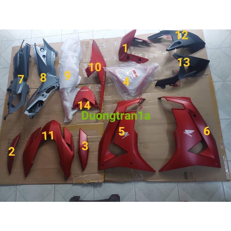 Dàn áo Winner X 2022 tem Đỏ Mờ Chính Hãng