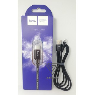 Cáp sạc nhanh HOCO X14 1.7-2.0A cổng TYPE - C, bọc dây dù
