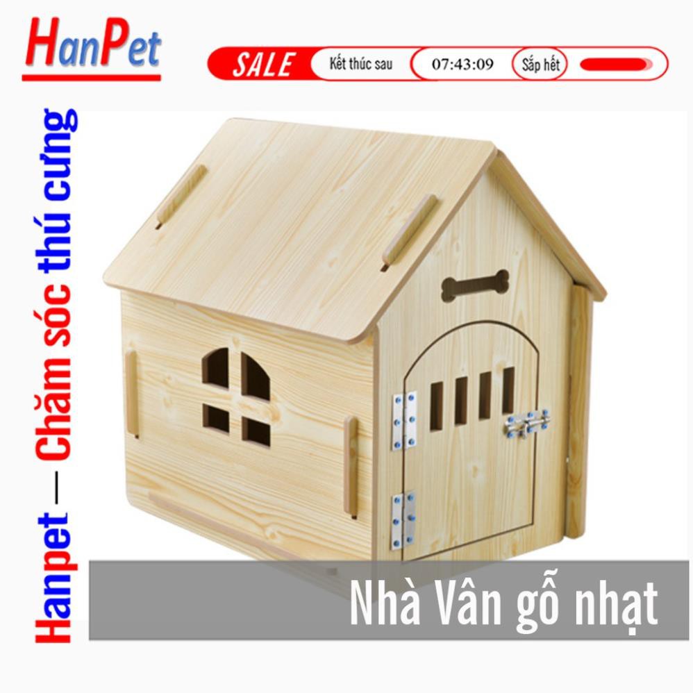 Hanpet.GV- (Size lớn) Chuồng nuôi chó mèo bằng bằng gỗ MDF nhà cho chó dưới 20kg (chọn màu)