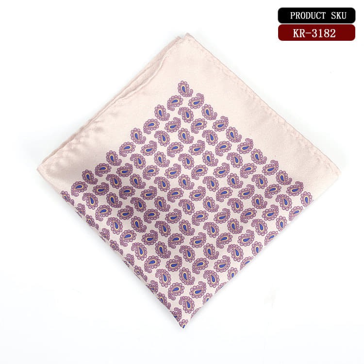 Khăn cài áo vest cho nam _Pocket square hình móc số 9