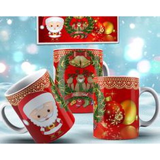 Cốc sứ uống trà cà  phê in hình giáng sinh - Quà tặng noel