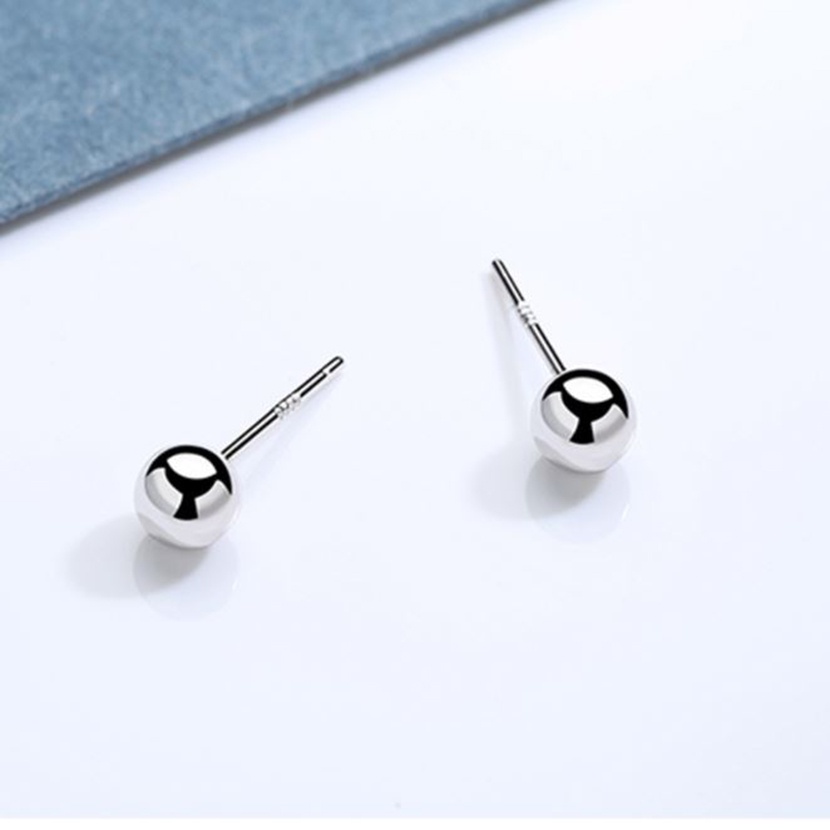 Bông tai nam nữ unisex Titan hạt bi đơn giản - 1 cặp - TB130