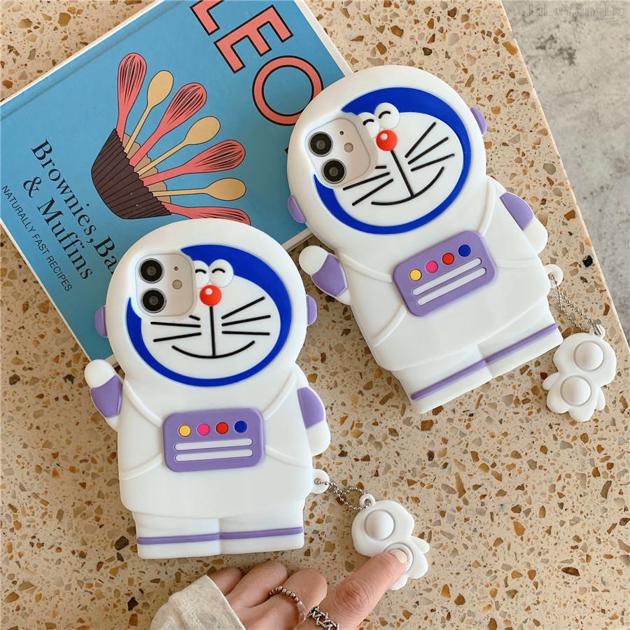 Ốp điện thoại silicon dẻo họa tiết hoạt hình Doremon/ phi hành gia cho IPHONE 6 6S 7 8 PLUS X XR XS 11 12 13 PRO MAX SE 2020