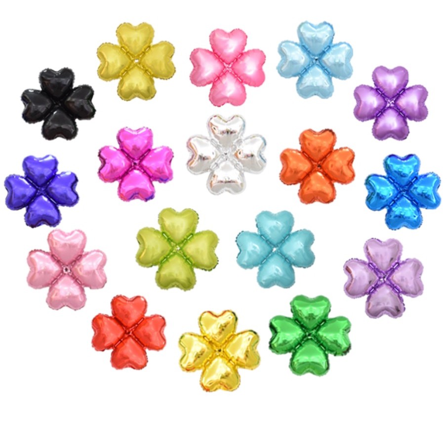 Set 5 Bóng Bay Hình Trái Tim Ngôi Sao 10&quot; Trang Trí Tiệc Sinh Nhật Dễ Thương