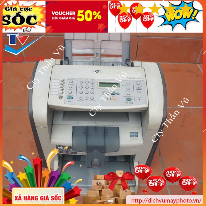 Máy in cũ đa năng HP laserjet 3050 hộp mực to bền hàng bao test có bảo hành 2 tháng