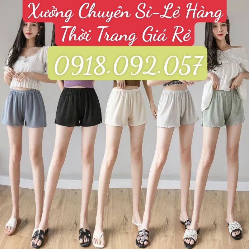[video sản phẩm thật]Quần đùi nữ mặc nhà, quần đùi thái chất cotton co giãn mềm mịn thoải mái