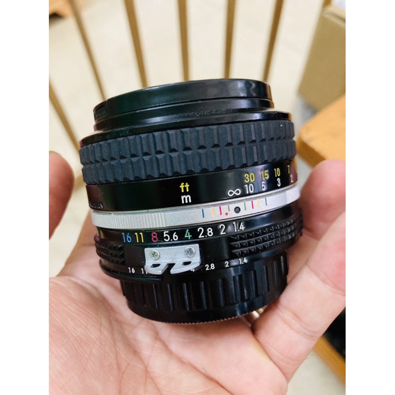 Ống kính, Lens Nikon AI 50f1.4 đời AI, lens Nikon 50mm f1.4 AI, dùng cho nikon FM, FM2, FA, FE, FE2, F2, F3, F4...
