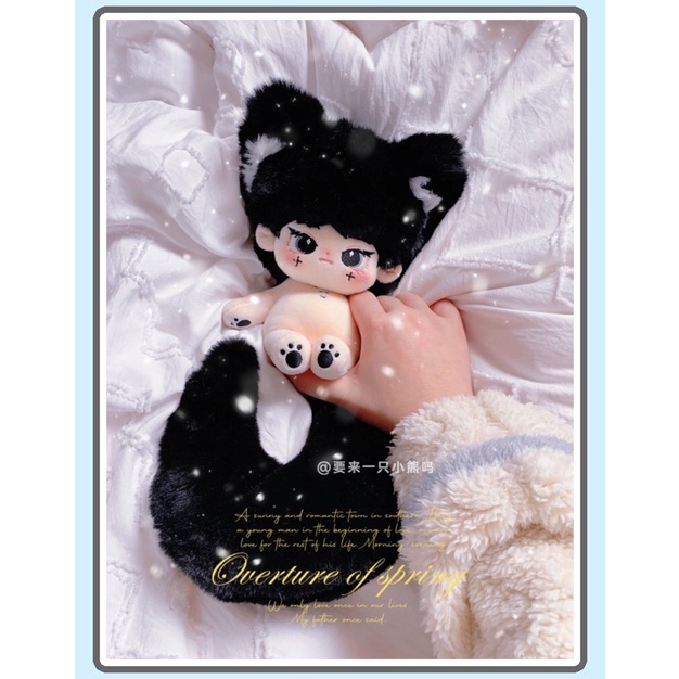 Doll 20cm Thời Mặc Chú Mèo Đen Đáng Yêu