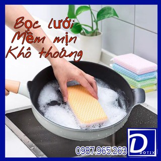 Set 5 miếng giẻ rửa bát, bọc lưới, có móc treo