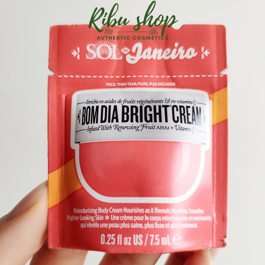 Mẫu thử kem dưỡng trắng da toàn thân SOL de Jainero 7.5ml sample tách set Sephora RIbu shop