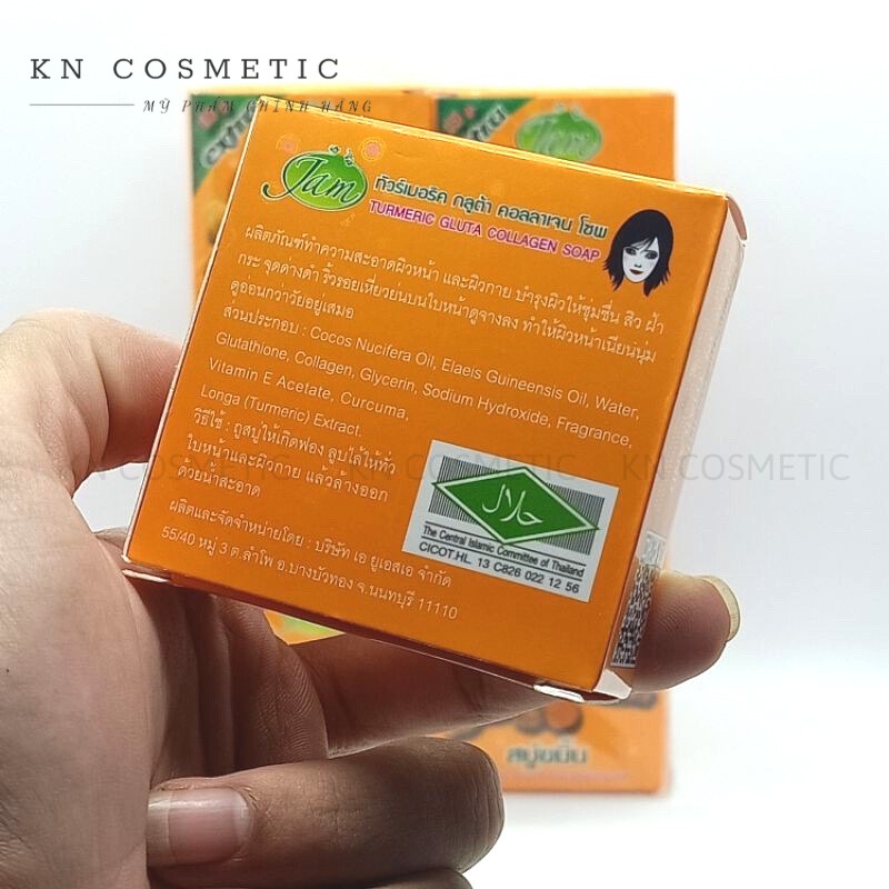 Combo 12 Bánh Xà Phòng Nghệ Jam Thái Lan Soap 65gr/ bánh 780gr/ Lốc 12 bánh xà bông