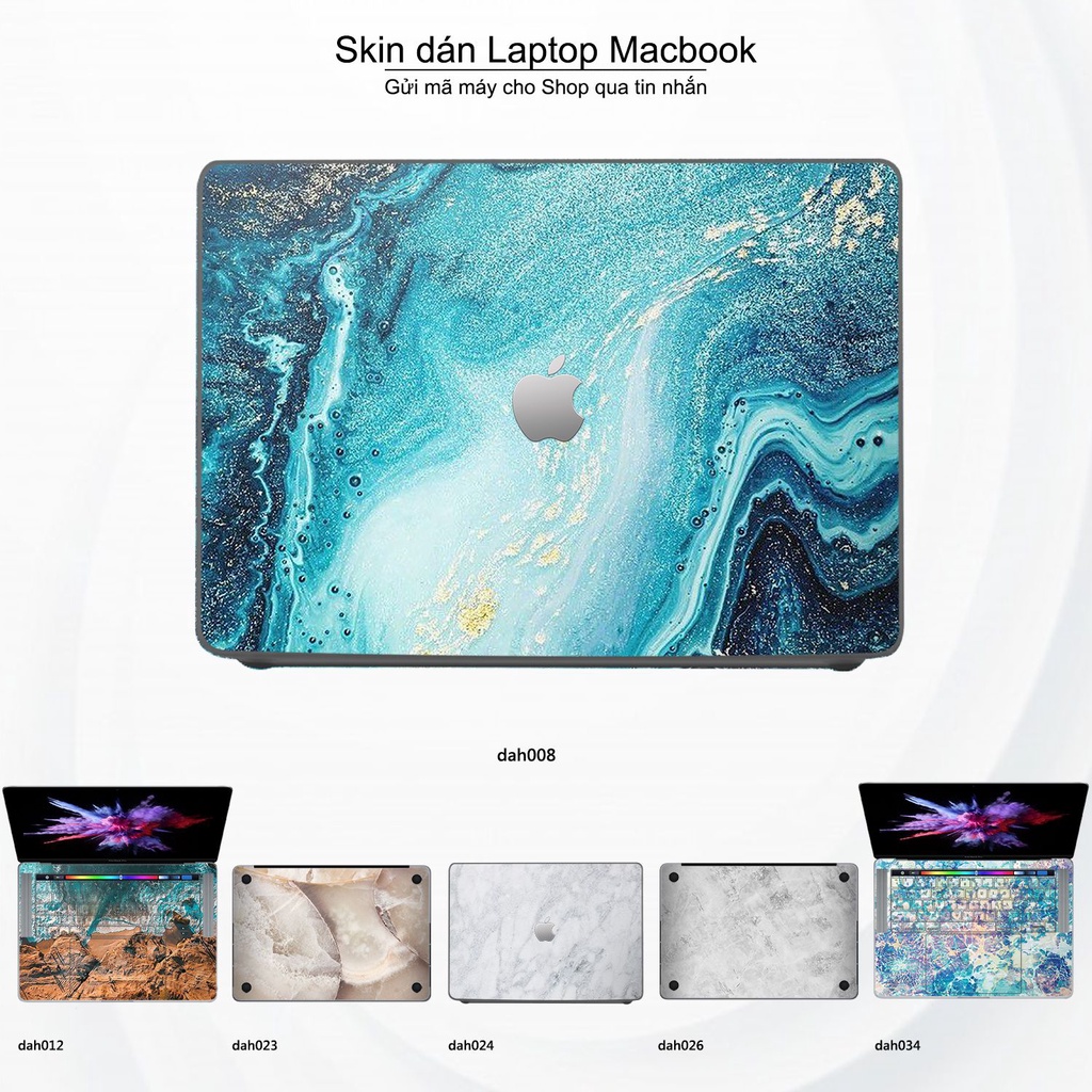 Skin dán Macbook mẫu vân đá (đã cắt sẵn, inbox mã máy cho shop)