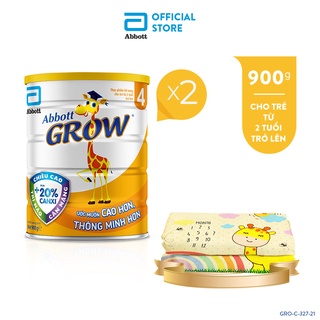 Bộ 2 lon Sữa bột Abbott Grow 4 900g/lon