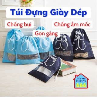 Túi đựng giày 💙 Túi bảo quản giày dép mang đi du lịch có dây rút tiện lợi chống bụi bẩn chống nước hiệu quả