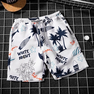 Quần short đi biển dáng rộng nhanh khô in hoa cá tính cho nam