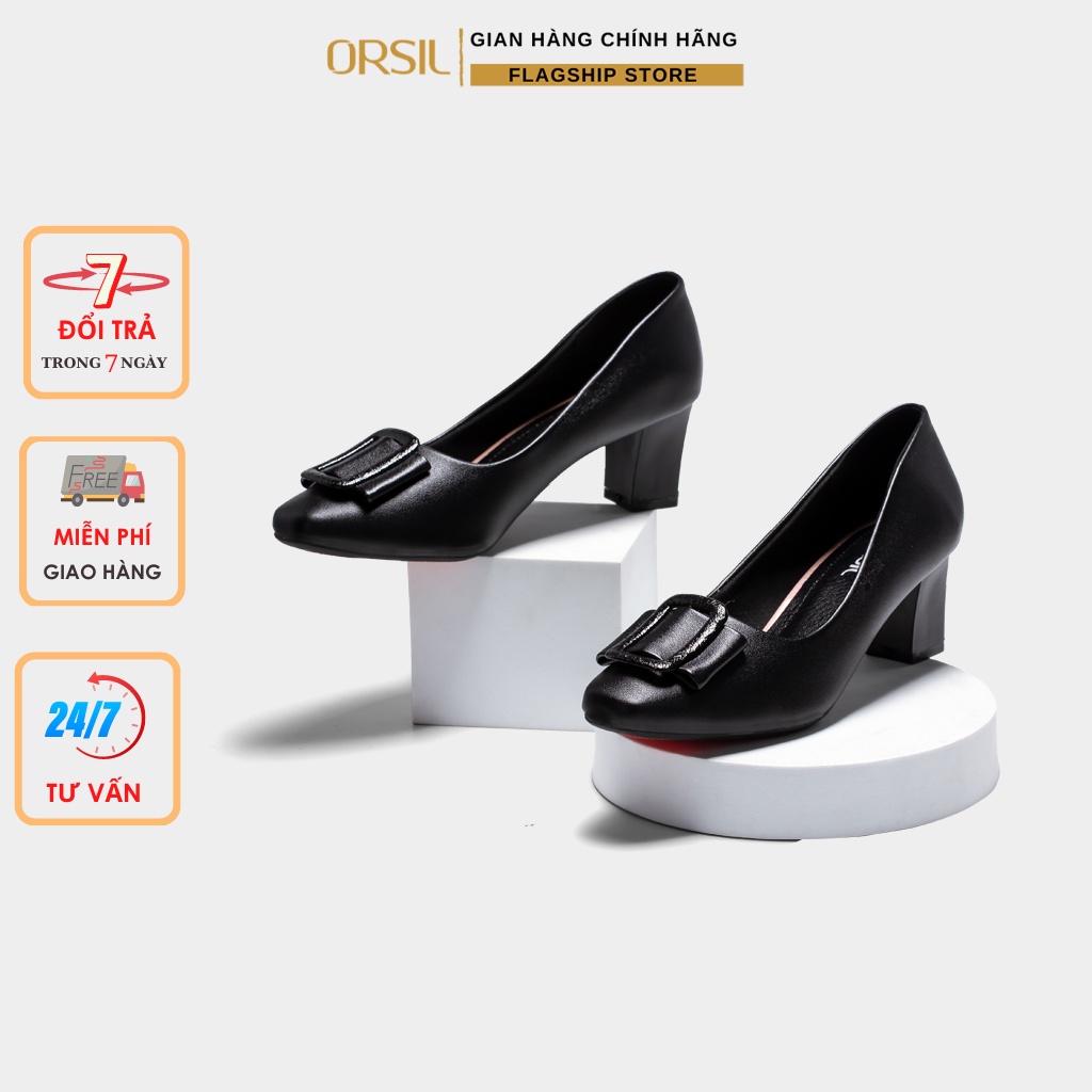 Giày cao gót nữ ORSIL 5 phân màu đen