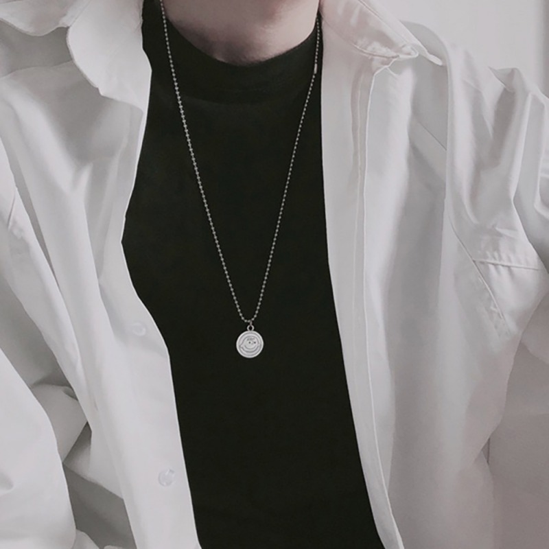 Dây chuyền mặt tròn hoạt hình dễ thương cho cặp đôi