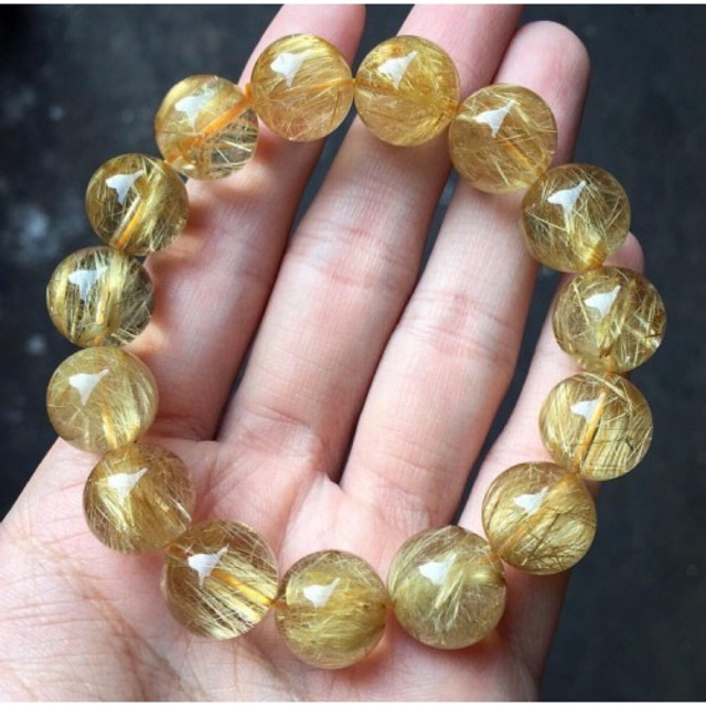Vòng thạch anh 100% tóc PHONG THUỶ