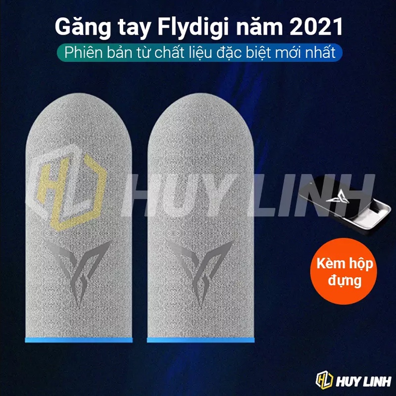 Găng tay Flydigi Feelers 5 Plus sợi thủy tinh bạc kèm hộp thiếc - Tốc chiến PUBG COD ROS