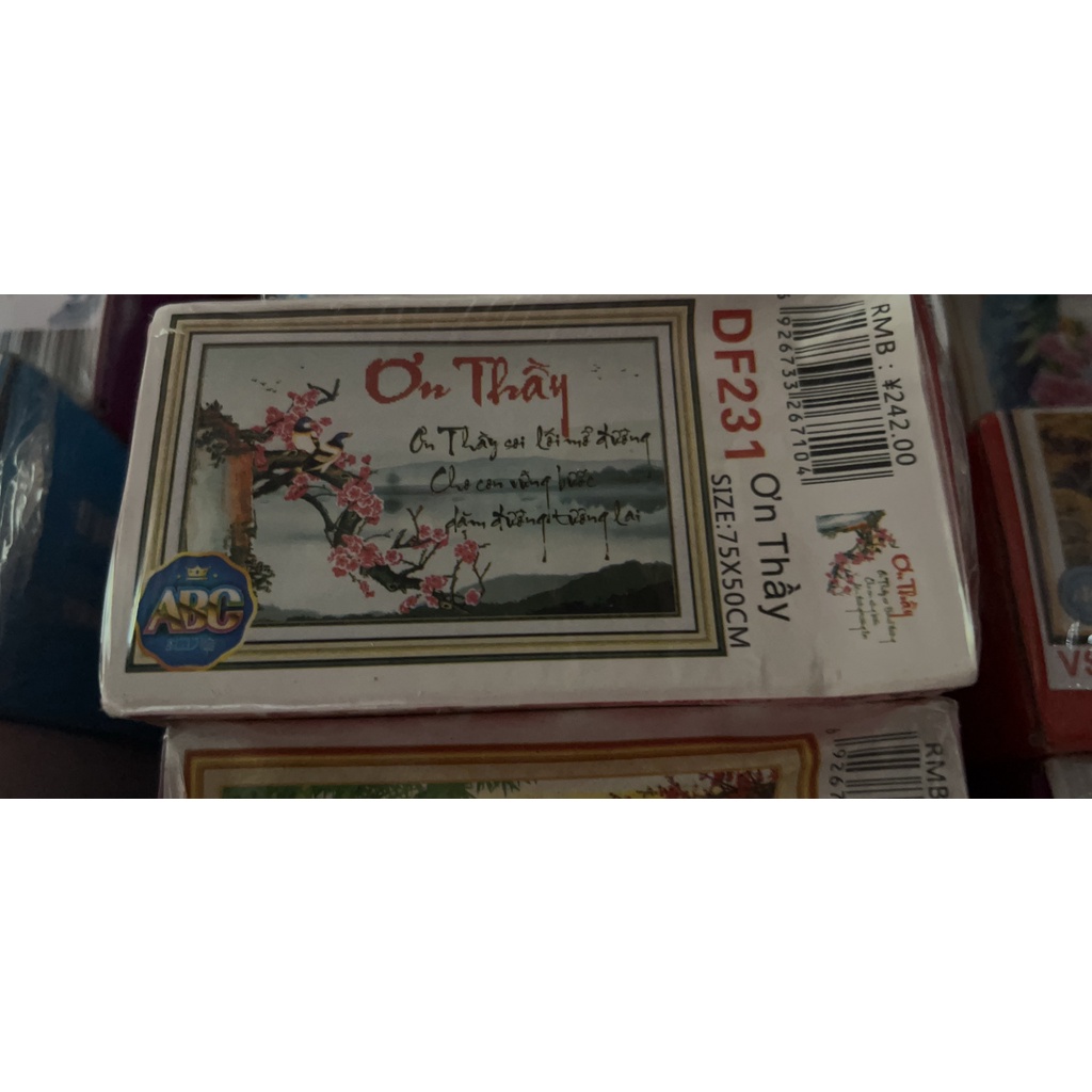 Tranh đính đá-Ơn Thầy DF231,DF232 chưa đính