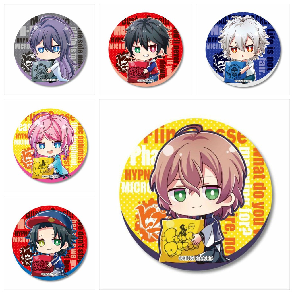 Combo 12 huy hiệu cài áo IN HÌNH HYPNOSISMIC Hypnosis Mic: Division Rap Battle Hypmic anime chibi tiện lợi
