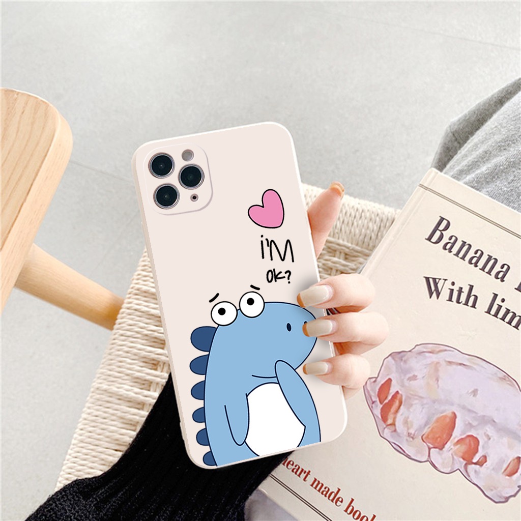 Ốp lưng iphone cạnh vuông Hoạt hình im ok dành cho iphone 6 đến 14promax - E213