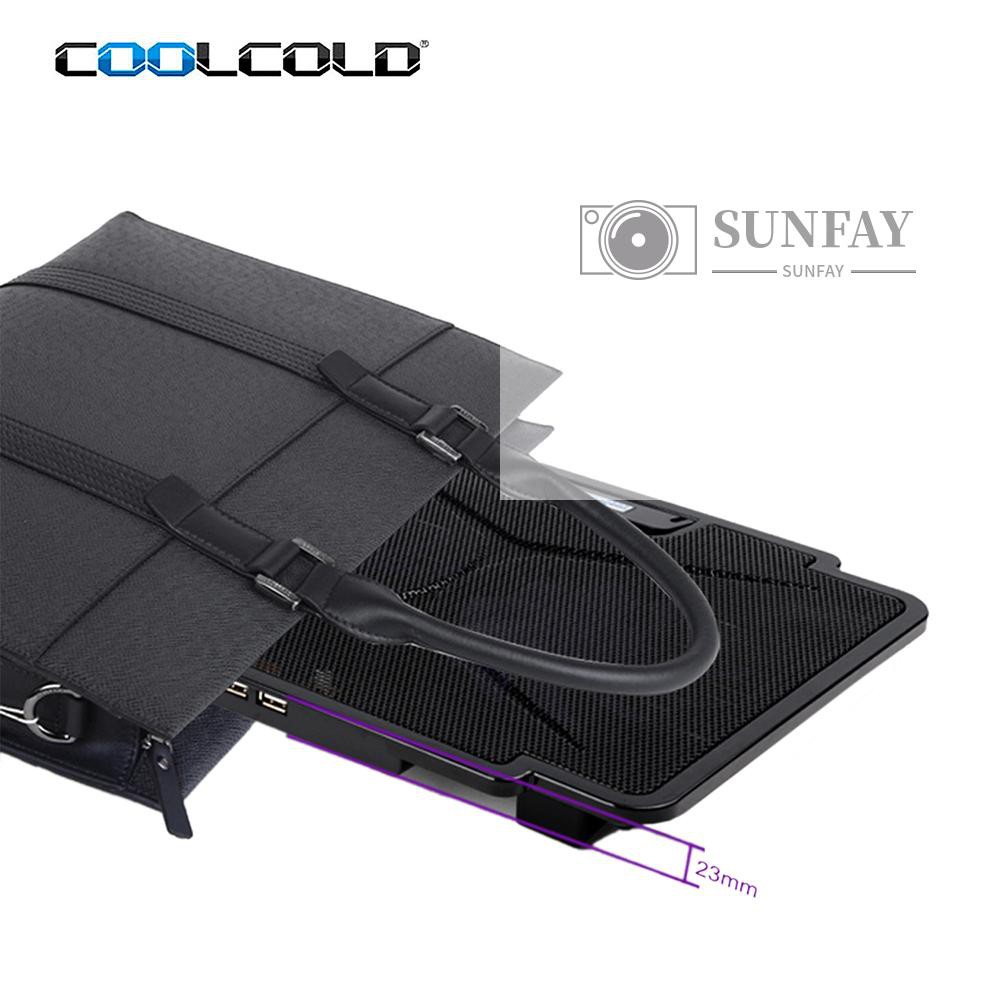 Quạt Tản Nhiệt Laptop Coolcold K24 Siêu Mỏng Cổng Usb 2 Quạt Tản Nhiệt