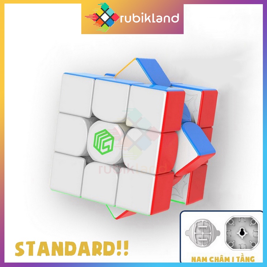 Rubik MsCUBE Ms3-V1 M 3x3 Rubic 3 Tầng Nam Châm Cao Cấp Stickerless Đồ Chơi Trí Tuệ Trẻ Em